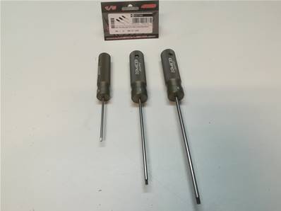 SET DE 3 CLES A MANCHE EN ALUMINIUM 7075 HSS (2,5 mm - 3mm - 4mm)