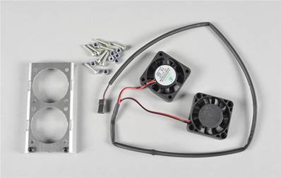 DOUBLE VENTILATEUR SUR RAIL POUR MOTEUR BRUSHLESS 1/5