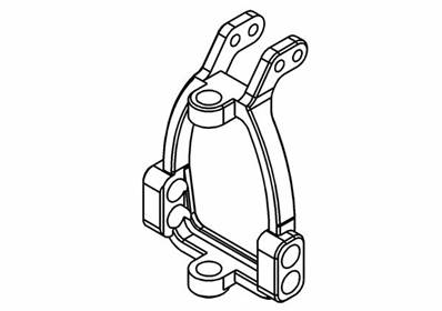 L/R Caster Block Set 0 Deg,Alloy (Opt,)