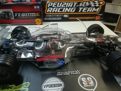 CHASSIS F1 SPORTSLINE 2WD AVEC COMBO HOBBYWING 160A MOTEUR 980 KV