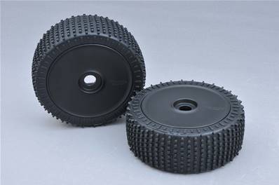 PAIRE DE PNEUS + JANTES NOIRES DIAMÈTRE 180 mm Micro Stud V2 Blue SOFT ALLEGEE