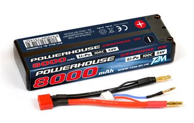 ACCUS HAUT DE GAMME LIPO 8000 mAh / 100c/ 2S