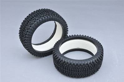 PAIRE DE PNEUS 180mm DIRT CROSS WHITE SOFT (SANS JANTES)