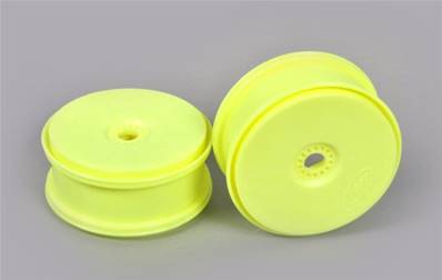 PAIRE DE NOUVELLES JANTES JAUNES FG HEXAGONE 24mm