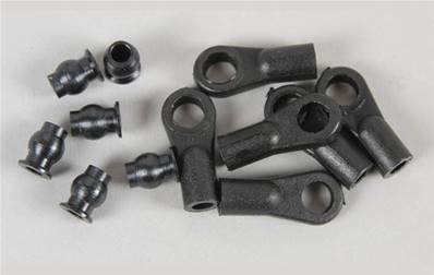 CHAPES ROTULE+BILLES M4 DE DIRECTION (6 pcs)