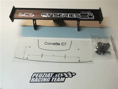 AILERON ALU/CARBONE POUR CARROSSERIE 1/5 GT-C