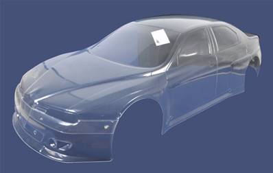CARROSSERIE TRANSPARENTE ALFA 156 (épaisseur 1.5mm)