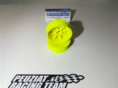 TEAM ASSOCIATED JANTES AVANT JAUNES POUR RC10 2WD B6 HEXAGONE 12mm (2 pcs)