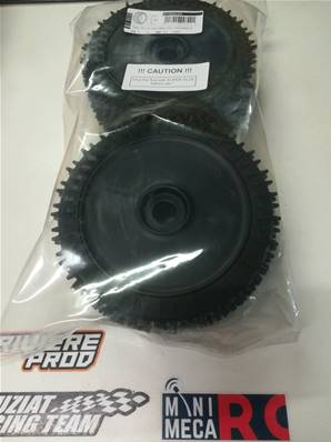 PAIRE DE PNEUS + JANTES NOIRES DIAMETRE 180mm ASTRO-MAX WHITE HARD