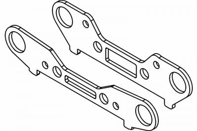 Rear Wishbone Holder Steel Bracket Set