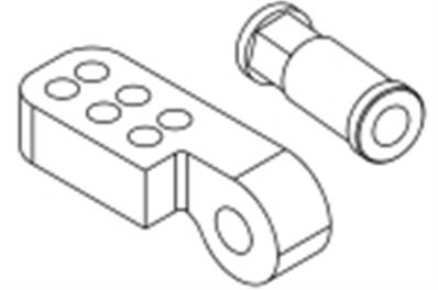 KIT PATTE DE LIAISON ALU SUPPORT CLOCHE ET PLATINE AVEC ENTRETOISE 23/26CC